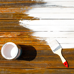 white paint wood