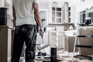 a modern kitchen that’s been painted